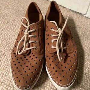 Tan Perforated Sneaker
